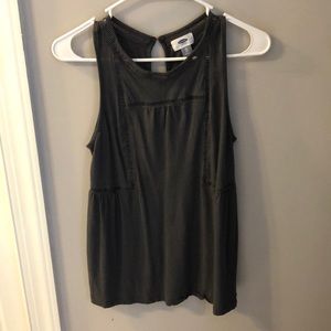Grey Cut out tank top